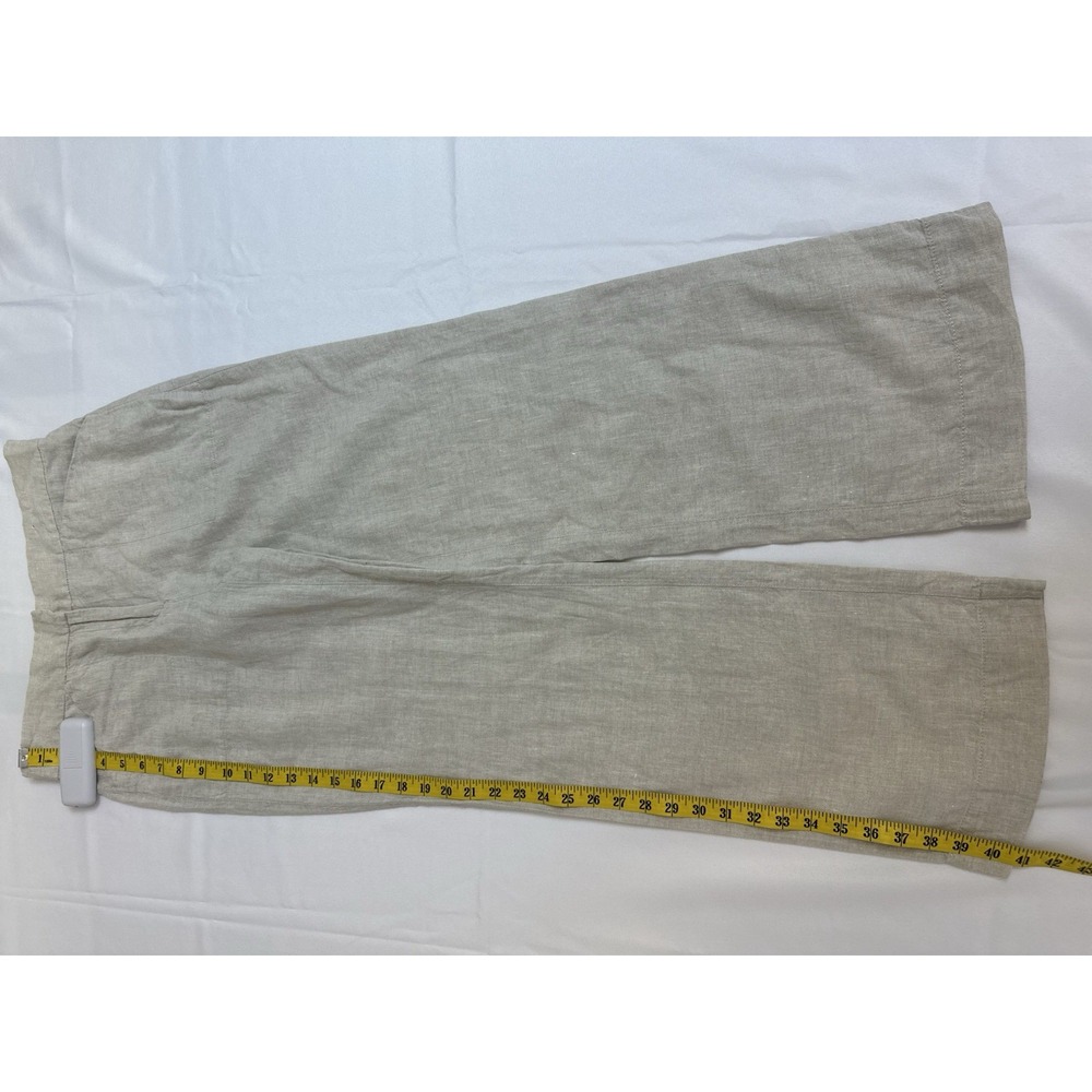 Chico's Beige 100% Linen Wide Leg Pants Women's Sz 00(2 Or XS)Natural Breathable - Picture 7 of 16